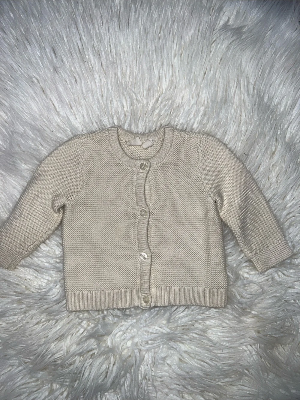 GAP Cream Knit Baby Cardigan